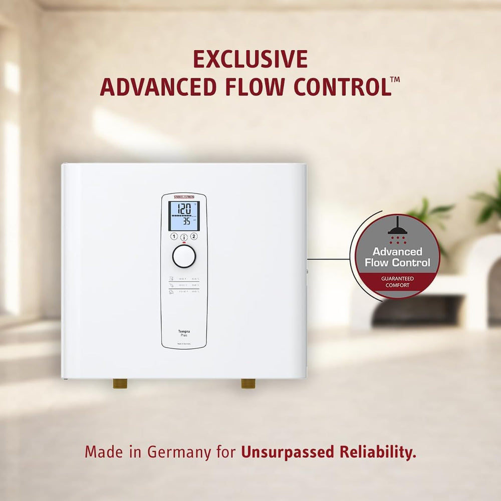 Stiebel Eltron Tempra 12 Plus Adv Flow Control Self-Modulating 12kW 2.34 GPM Tankless Water Heater Manufacturer RFB
