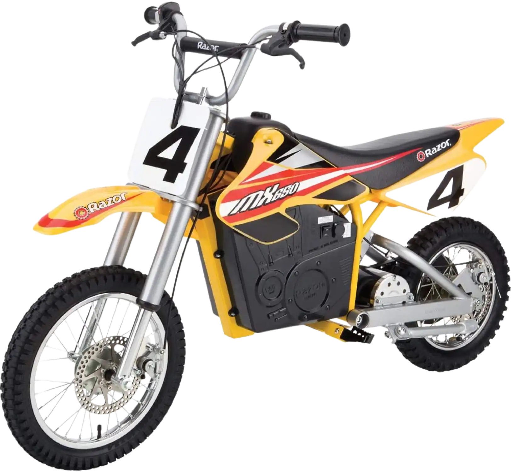 Razor MX650 Dirt Rocket Up To 40 Minute Run Time Electric Motocross Dirt Bike Yellow New