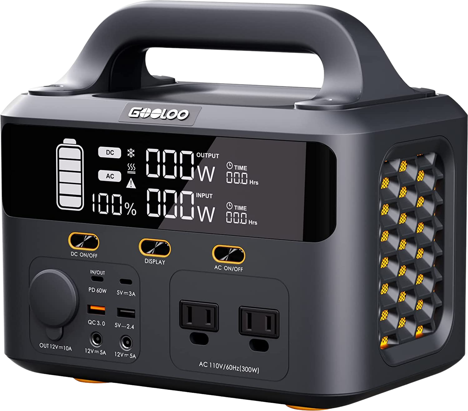 GOOLOO GTX300 Portable Power Station 299.52Wh 110V/300W New