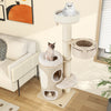 Cat tree featuring a 2-storey condo, top perch, and sisal scratching posts for indoor cats, designed for comfort and.