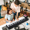 61-Key Foldable Piano Keyboard Full-size Electronic Keyboard with MIDI and Split Function-Black - Gallery View 1 of 11