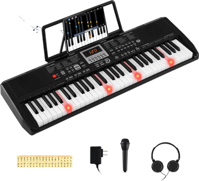 Costway 61-Key Portable Electric Piano Keyboard Kit 200 Rhythms 200 Tones 43392483 New