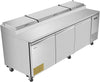 Vevor Refrigerator Prep Table 20" Wide Countertop 30.8 Cu. Ft with 12 Pans New