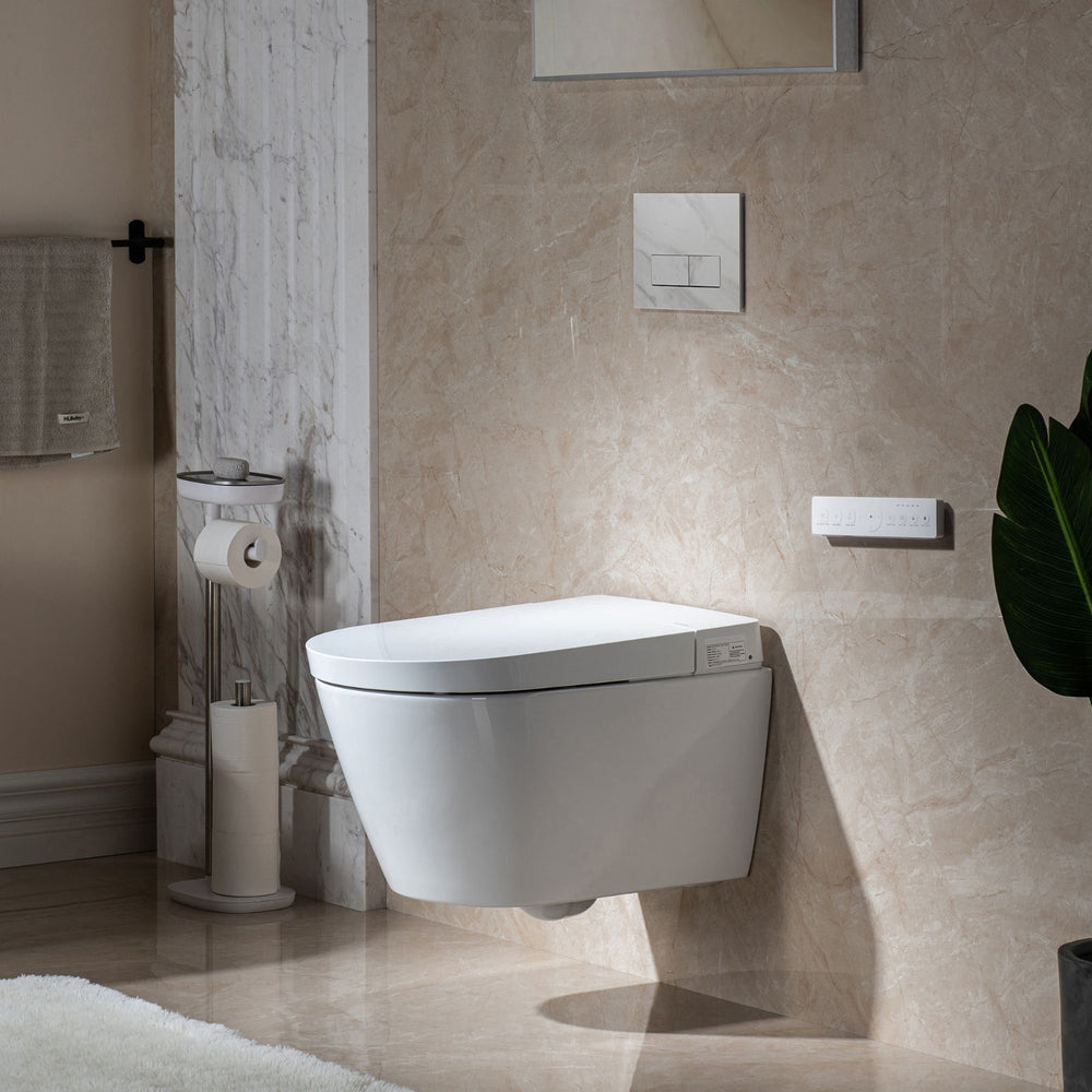 WOODBRIDGE Intelligent Toilet Dual Flush 0.8/1.6 GPF Wall Hung with Bidet Function Concealed Tank New