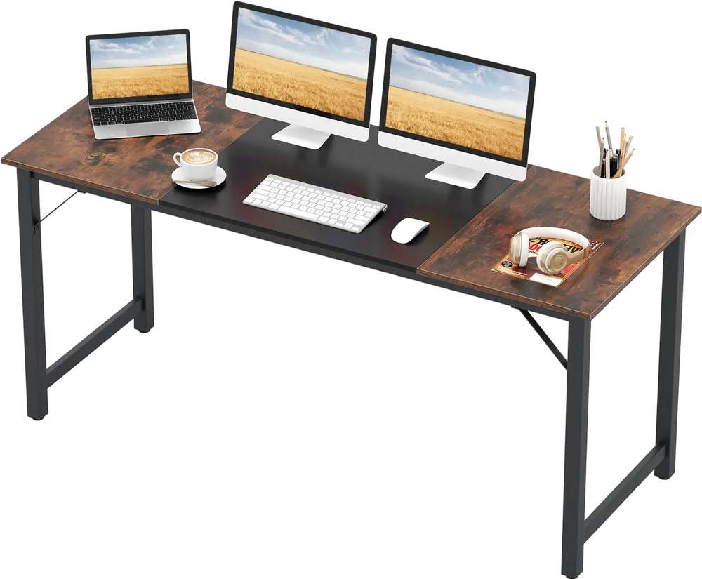 63 Inch Modern Splice Computer Desk with Heavy Duty Steel Frame