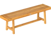 63 Inch Solid Wood Bench for up to 3 People