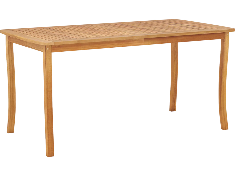 63 inch Outdoor Dining Table with Umbrella Hole Farmhouse Bistro Dinette Furniture