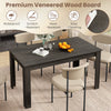 Rectangular 63-inch gray dining table with spacious surface, sturdy legs, and easy-clean finish for versatile use.