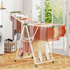 64 Inches Clothes Drying Rack with Height Adjustable Wings-Beige - Gallery View 1 of 12