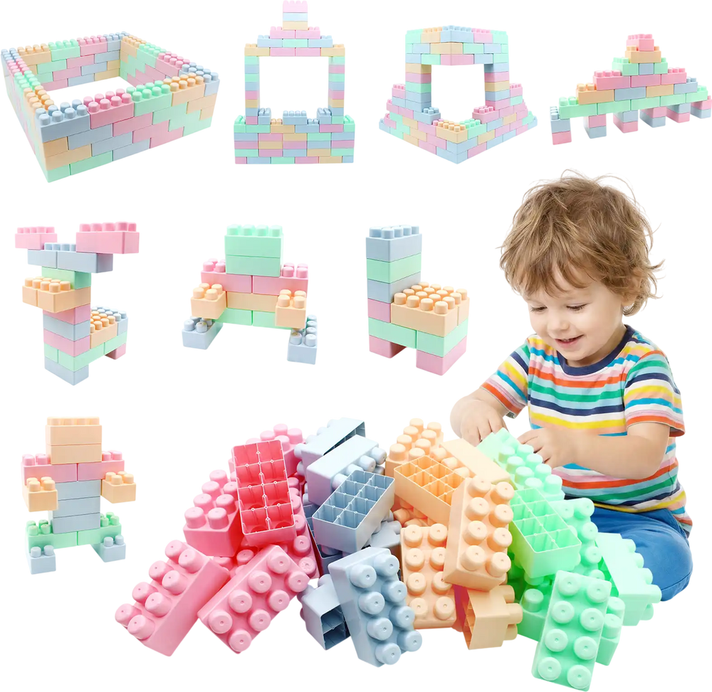 64 pcs Building Blocks for Toddlers Educational Toy