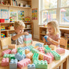 Colorful 64 pcs building blocks for toddlers, promoting creativity and fine motor skills during playtime.