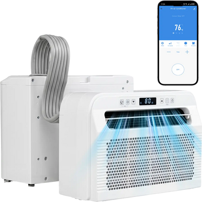 Costway 6500 BTU Window AC Unit WiFi App Voice Control 24H Timer Quiet Operation 44288884 New