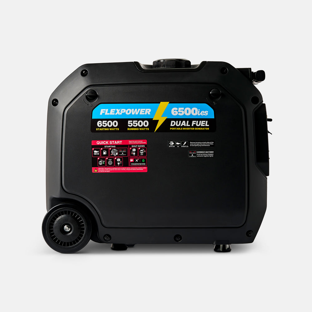 RVMP Flex Power 6500ies 5500/6500W Portable Generator Dual Fuel Gas Propane Inverter Electric Start New