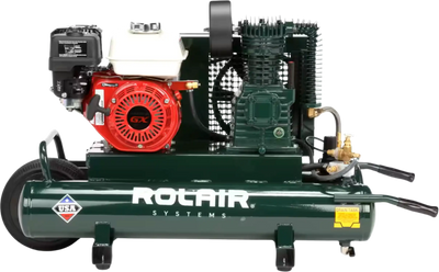 Rolair 6590HK18 Air Compressor Wheelbarrow 9 gal. Gas 6.5 HP Honda GX200 Engine Single Stage Pump Manufacturer RFB