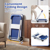 Folding platform cart dolly with a black vinyl platform, designed for easy storage and maximum load of 660 lbs.