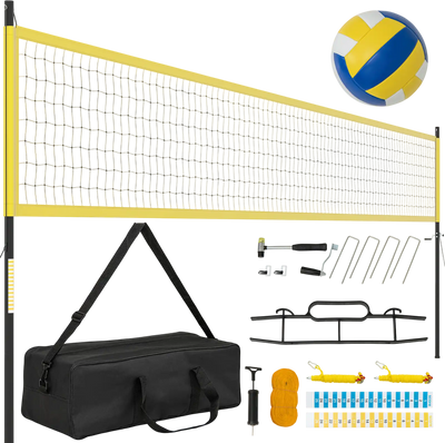 Costway Portable Outdoor Volleyball Net Set Heavy-Duty System 35309275 New