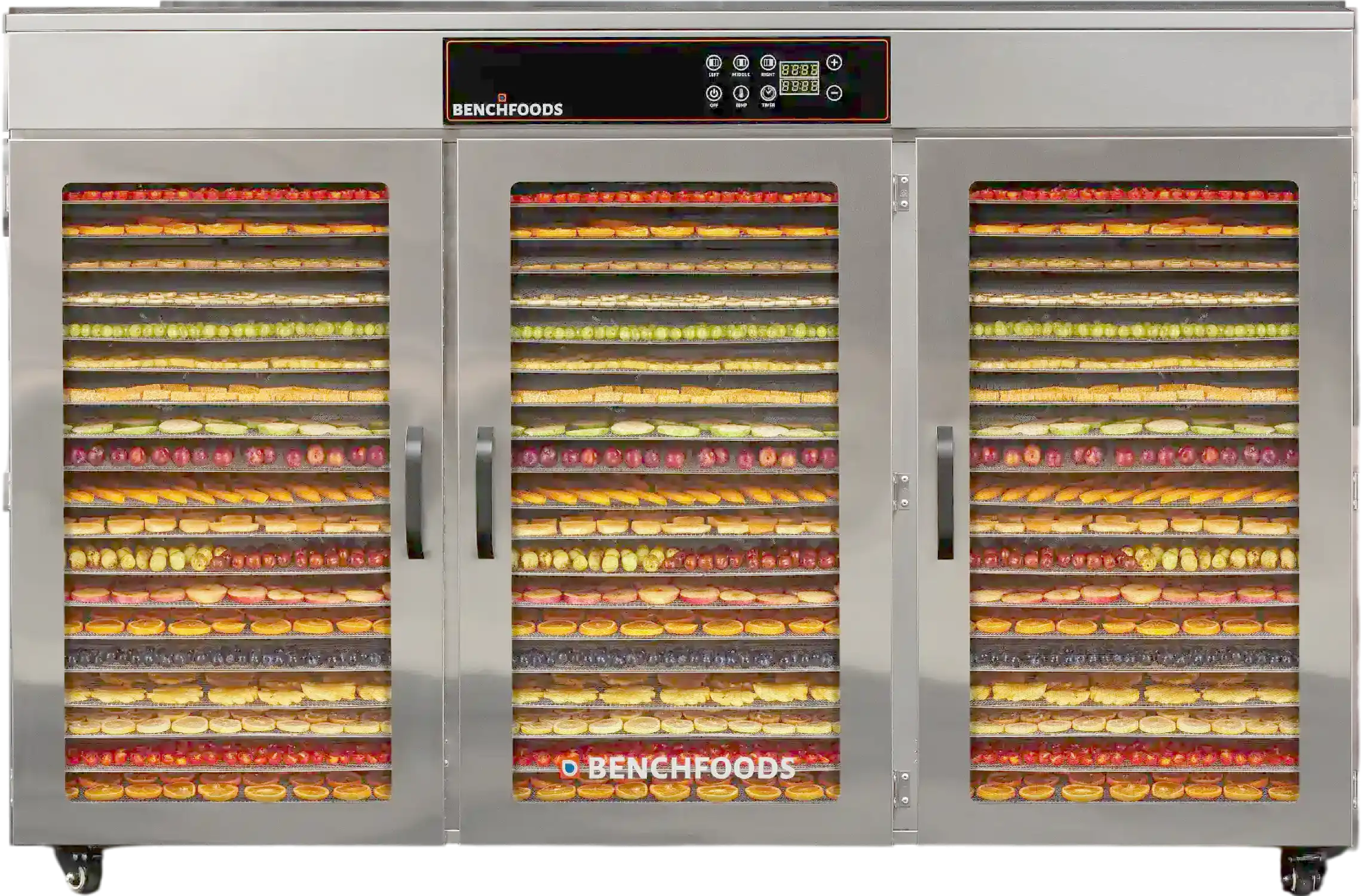 BenchFoods Commercial Dehydrator Horizontal Digital 3-Zone 60 Tray 4500W New