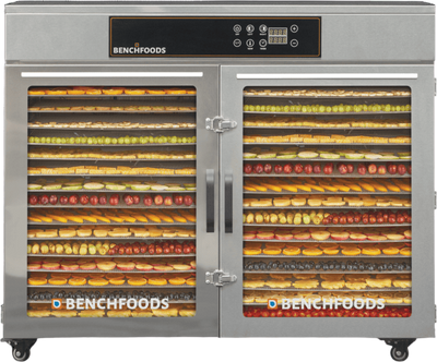BenchFoods Horizontal Dehydrator Dual Zone 32 Tray Digital Stainless Steel 3750W New