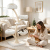 66.5" Multi-Level Modern Cat Tower with Top Perch 2 Beds Hammock and Sisal Posts-Beige - Gallery View 1 of 10