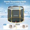 Foldable 66 Gal ice bath tub with sturdy U-shape design and lid, ideal for muscle recovery and easy cleaning.
