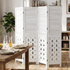 Wood room divider with tree patterns, 67" tall, made of stable paulownia wood, perfect for privacy in any indoor space.