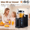 68 oz Frozen Drink Maker in black with LED display, ideal for making slushies and ice cream at home.