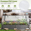 Galvanized raised garden bed with premium PVC cover, featuring roll-up windows and mesh screens for plant protection.