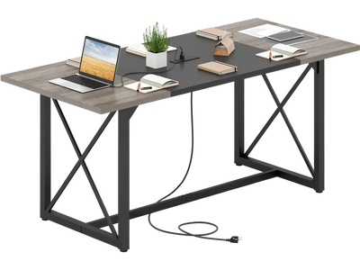 Costway 6' Conference Table with Power Outlets Seats 6-8 13821232 New