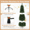 Folding metal stand and protective foot pads ensure stability for the 6/7FT pre-lit half artificial Christmas tree.