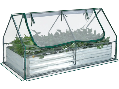 Costway 6' x 3' x 3' Galvanized Raised Garden Bed Greenhouse 28149635 New