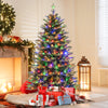 6 Feet Artificial Christmas Tree Hinged Xmas Tree with Lights and 3 Auto Timers - Gallery View 2 of 10