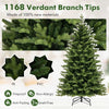 6 Feet Artificial Christmas Tree Hinged Xmas Tree with Lights and 3 Auto Timers - Gallery View 9 of 10