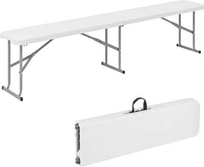 Costway 6' Plastic Folding Bench Picnic Camping Dining Seat w/ Carrying Handle 58214796 New