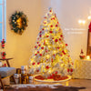 6 Feet Pre-Lit Snow Flocked Christmas Tree with Warm White LED Lights-6 ft - Gallery View 1 of 10
