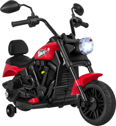 Costway 6V Kids Ride-On Motorcycle w/ Headlight Music Training Wheels 70543497 New