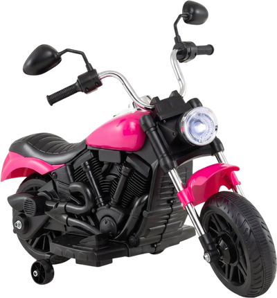 Costway 6V Kids Ride On Motorcycle w/ Detachable Training Wheels Music Ages 2-5 65534073 New