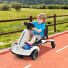 6V Kids Ride on Drift Car with 360° Spin and 2 Adjustable Heights-White - Gallery View 1 of 12