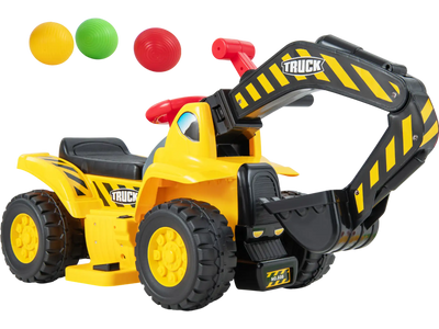 Costway 6V Kids Ride-On Excavator Fun Digger w/ Folding Basketball Hoop 837169245 New