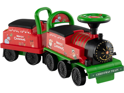 Costway 6V 2-Seater Ride-On Train w/ Carriage & Flashing LED Lights 27232204 New
