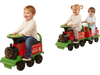 6V Toddler Ride On Train Combo: Track Ride & 2-Seater Carriage Set