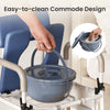 Vocic YR11 Commode Chair Flip-Up Armrests 400 lb. Capacity Height/Width Adjustable New
