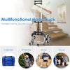 Portable folding stair climbing hand truck with high-quality wheels, adjustable handle, and elastic rope for easy.