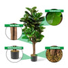 4 feet artificial fiddle leaf fig tree with textured leaves, sturdy trunks, and stable cement base for indoor or.