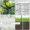 Garden trellis with staggered lock design and stable iron frame, ideal for climbing plants like beans and roses.