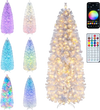 6.3 FT Smart Pencil Christmas Tree with 42 captivating lighting effects and remote control for vibrant holiday celebrations.