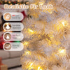 6.3 FT smart pencil Christmas tree with 989 branch tips, remote control, and 380 RGB LED lights for festive decor.