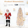 Smart 6.3 FT pencil Christmas tree with 380 RGB LED lights, remote control, and 42 lighting effects for festive decor.