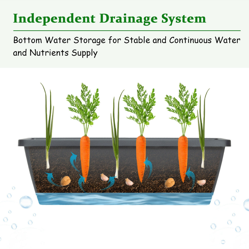 5-tier raised garden bed with water drainage system, made of durable PP material, ideal for growing vegetables and.