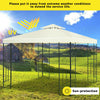 10 x 10 feet patio gazebo canopy tent with double tier roof, sturdy steel frame, and UV protection for outdoor.