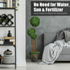 Artificial 4 feet UV resistant topiary triple ball tree plant with non-toxic PE leaves for indoor or outdoor decoration.